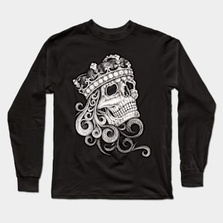 Skull tattoo surrealist of the king. Long Sleeve T-Shirt